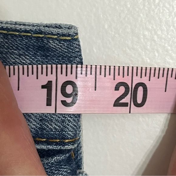 Levi's 522 Red Tab Distressed Straight Leg Med Wash Mid Rise Denim Jeans 36X30 - Picture 7 of 13